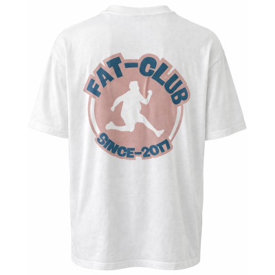 T-shirt FAT CLUB blanc – Logo brodé & print dos Since 2017