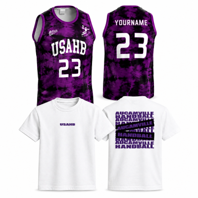 Pack Débardeur + T-shirt oversize US Aucamville Handbal personnalisable – Nom et numéro | Locker Room