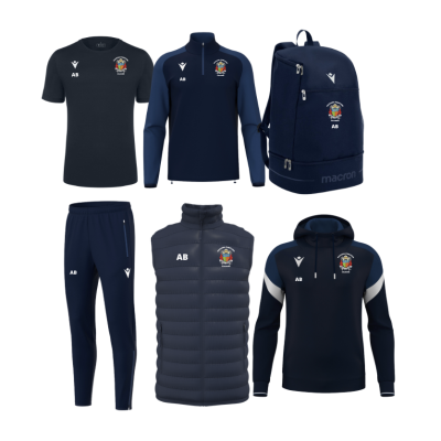 Pack avec t-shirt + ﻿bas de survêtement + 1/4 de zip + doudoune sans manche + sac à dos + sweat à capuche| Locker Room